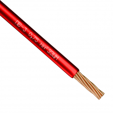 Провод ПВ-3 0,75 мм² красный ЗЗЦМ