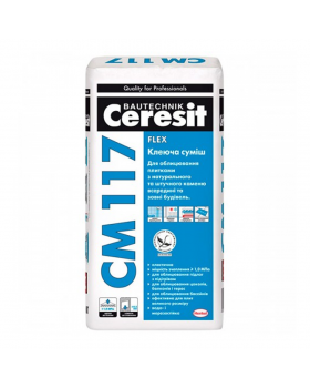 Клей для плитки Ceresit CM-117 Flexible (25 кг)
