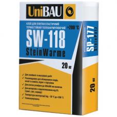 Клей для плитки эластичный термостойкий UniBAU SW-118 (20 кг)