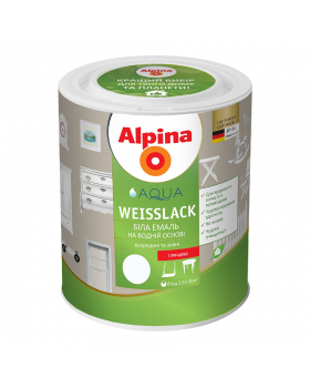 Емаль Alpina Аqua Weisslack GL (2,5 л) глянсова
