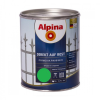 Эмаль по ржавчине Alpina Direkt auf Rost рапсово-желтая (0,75 л)