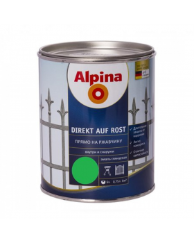 Эмаль по ржавчине Alpina Direkt auf Rost темно-коричневая (0,75 л)