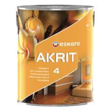 Краска для стен и потолков Eskaro Akrit 4 (0,95 л) глубокоматовая