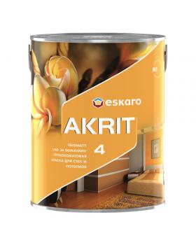Краска для стен и потолков Eskaro Akrit 4 (0,95 л) глубокоматовая