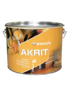 Краска для стен и потолков Eskaro Akrit 4 (2,85 л) глубокоматовая