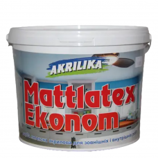 Краска для внутренних и наружных работ Акрилика Mattlatex Econom (1,4 л)