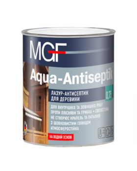 Блакить-антисептик для дерева MGF Aqua Antiseptik безбарвна (10 л)