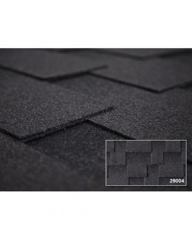 Битумная черепица Квадро Балтика Midnight Black серо-черная (3 м²) 29004