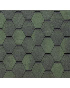 Черепиця бітумна Tegola Hexagonal Shaded Mixed Green 279 (2,3 м²)