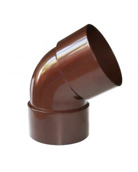 Колено водосточной трубы двухраструбное Profil коричневое (130 х 100 мм)