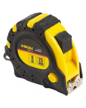 Рулетка магнітна Sigma 25 мм (8 м) з фіксатором та гальмом 3823081