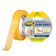 Стрічка малярна для ідеальних контурів HPX 4400 100°С Gold 24 мм (50 м)