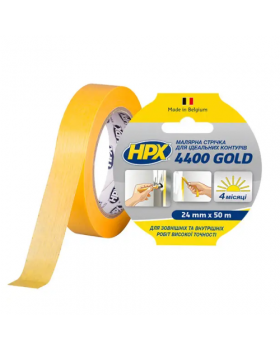 Стрічка малярна для ідеальних контурів HPX 4400 100°С Gold 24 мм (50 м)