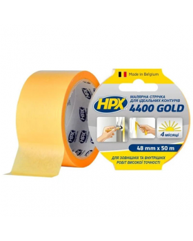 Стрічка малярна для ідеальних контурів HPX 4400 100°С Gold 48 мм (50 м)