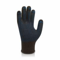 Перчатки трикотажные Standart с ПВХ точкой черные (10 р)