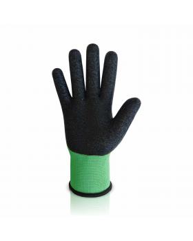 Перчатки полиэстеровые зеленые, покрытые латексом 1315, 1/2 (10 р)