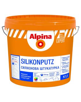 Декоративная штукатурка "барашек" 1,5 мм Alpina Expert Silikonputz K15 (25 кг)