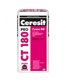 Клей для минеральной ваты Ceresit CT 180 Pro (27 кг)
