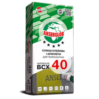 Клей для утеплювача армуючий Anserglob BCX 40 Зима (25 кг)